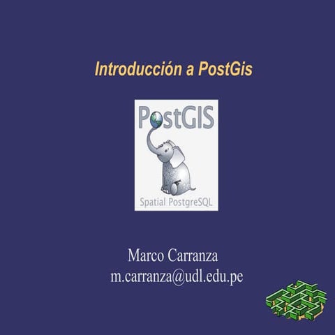 Introdución a PostGis