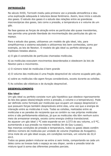 Estudo dos Gases