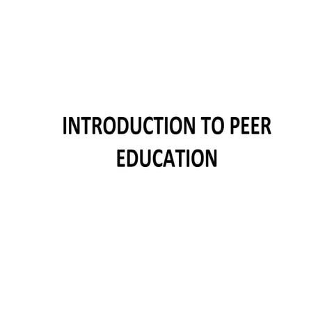 Intro. to peer education (2)
