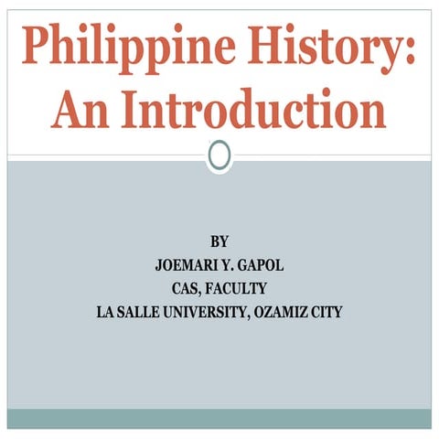 Introduction :D (History) | PPT