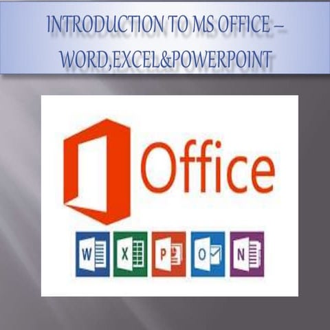 Ms office introduction presentation sample