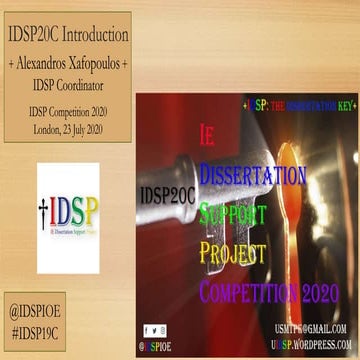 +IDSP20C - Intro - Alexandros Xafopoulos - IDSP20C Introduction