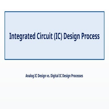 Analog vs digital integrated circuit design