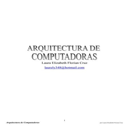 Intro arquitectura-del-computador