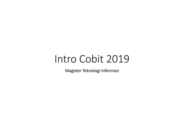 Introduction to ISACA COBIT-2019 Framwork.pdf