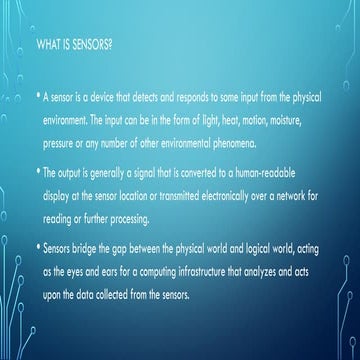 Intro ----------------------------Sensor | PPTX