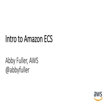 intro elastic container service amazon aws
