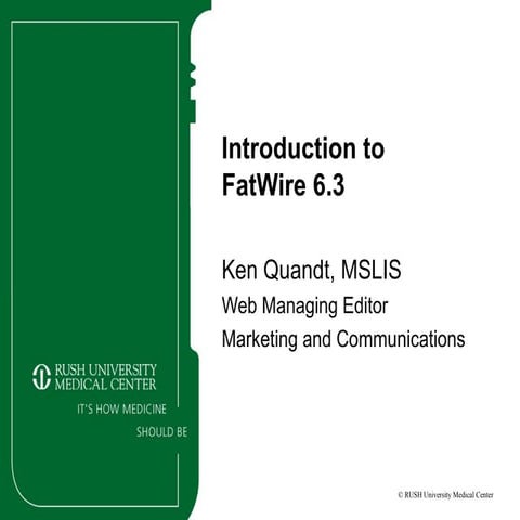 Introduction to FatWire 6.3