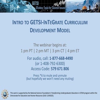 Intro to GETSI/InTeGrate Development Model