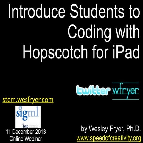Introduce Students to Coding with Hopscotch for iPad