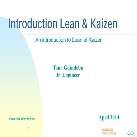 Introduction to Lean and Kaizen