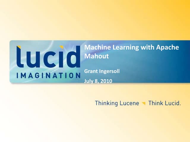 Intro to Apache Mahout