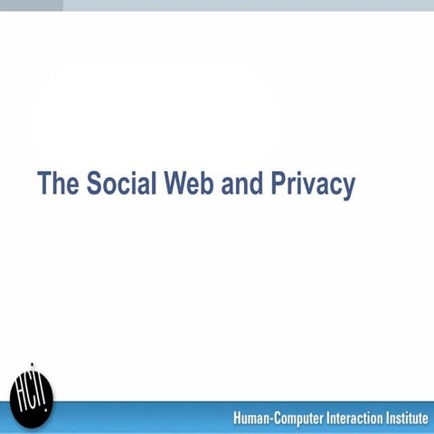 Introduction to Privacy and Social Networking