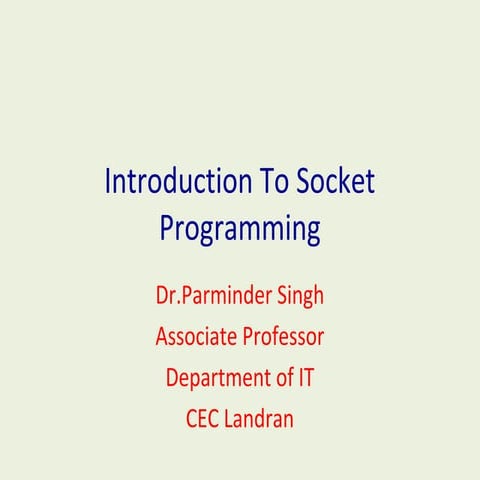 A Short Java Socket Tutorial