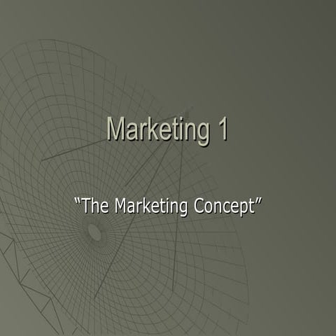 Intro   the marketing concept slides