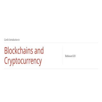 Introduction Blockchains and Smart Contracts