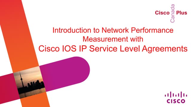 Introduction to Network Performance Measurement with Cisco IOS IP Service Lev...