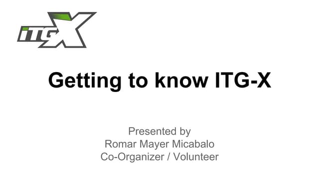 Introduction to ITG-X