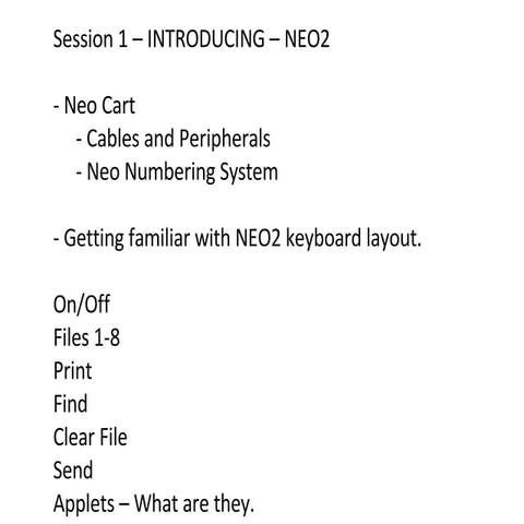 Intro to Neo2