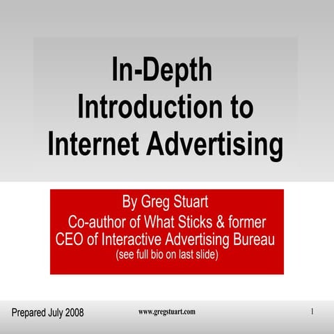 Intro To Online Advertising Greg Stuart