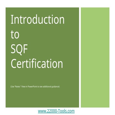 SQFI and the SQF Standard | PPT