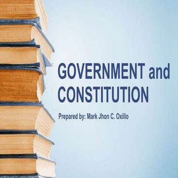 Introduction to the Study of Government and Constitution