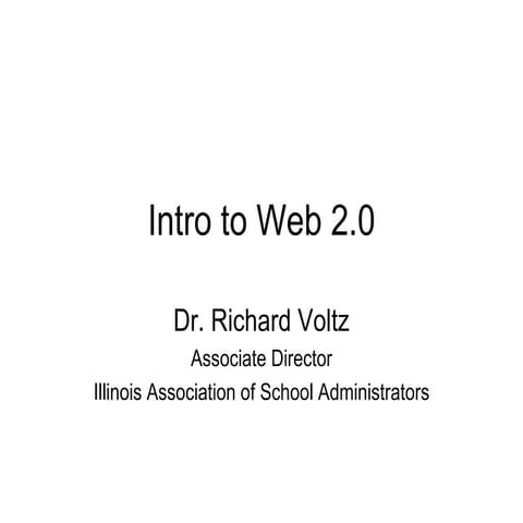 Intro To Web 2.0
