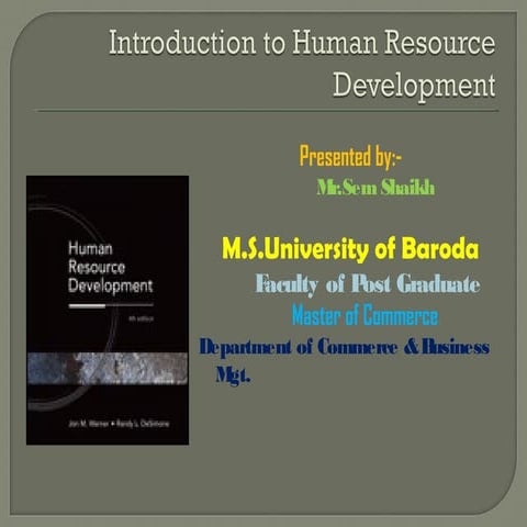 Human resource development