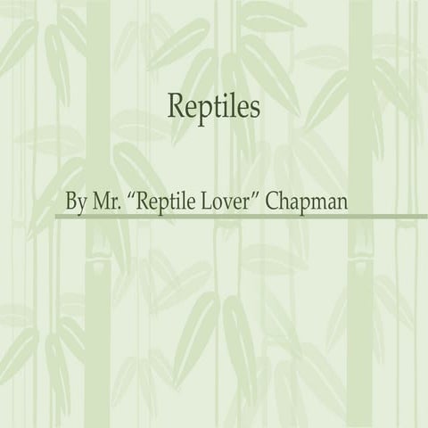 Introduction. to reptiles