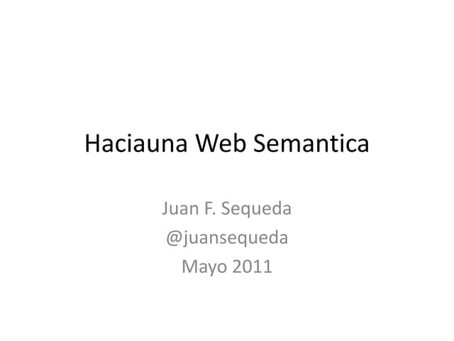 Introduccion a la Web Semantica