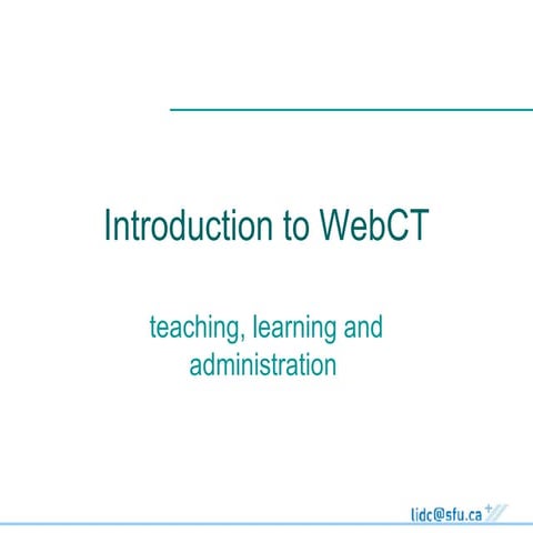 Intro Webct | PPT