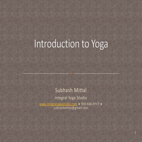 Intro to Yoga