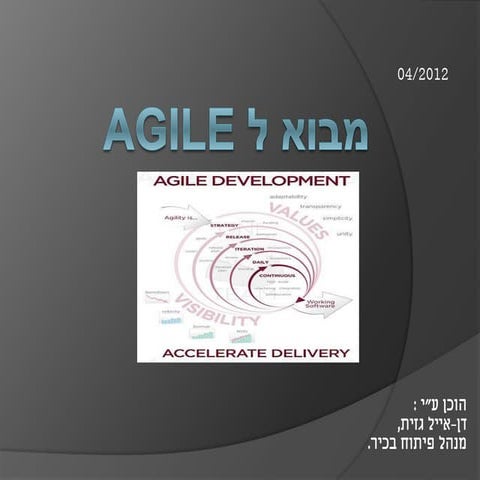 Agile Introduction - Hebrew content - 2019 | PDF