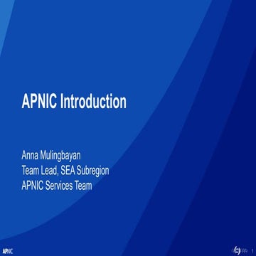 PCTA Convention 2023: APNIC Introduction