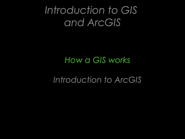 Intro arcgis