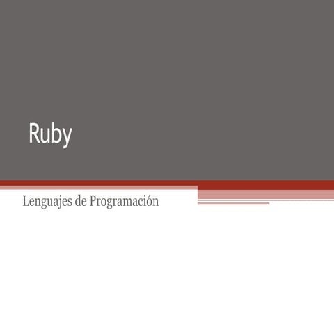 Ruby en 20 minutos | PDF