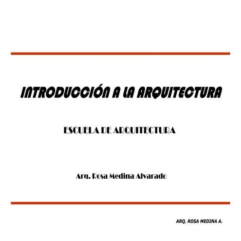 Introduccion a la Arquitectura