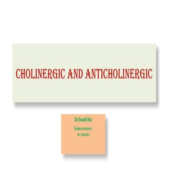Intro +Cholinergic System.pptx for MBBS AND PG