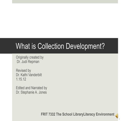 Introduction to Collection Development