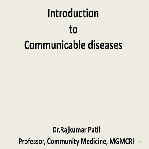 Intro communi diseases lec