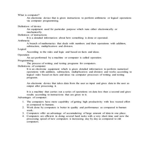 Introcution to computer