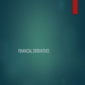 Introdaction of derivative market