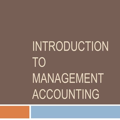 Introdction to management accounting