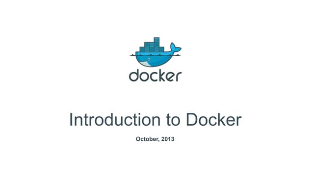 Intro Docker october 2013