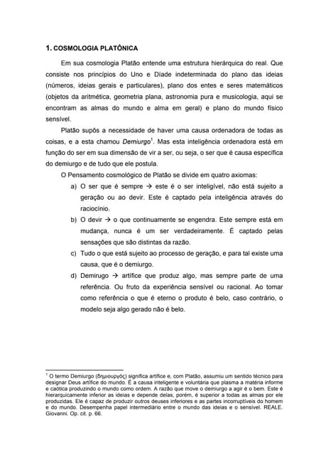 Introdução ao Platonismo