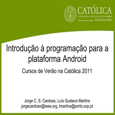 Introdução à programação em Android e iOS - Android