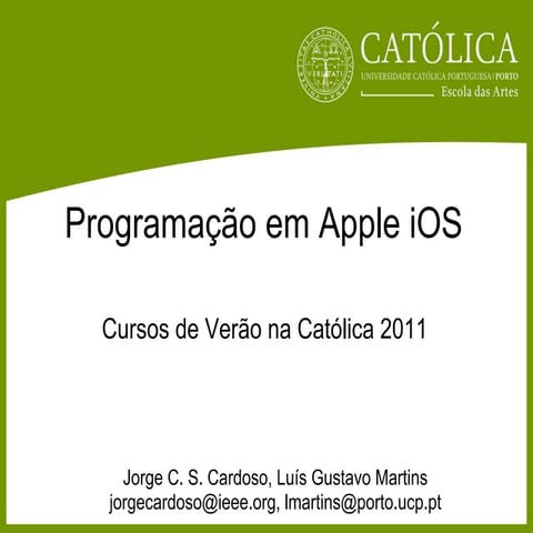 Introdução à programação em Android e iOS - iOS