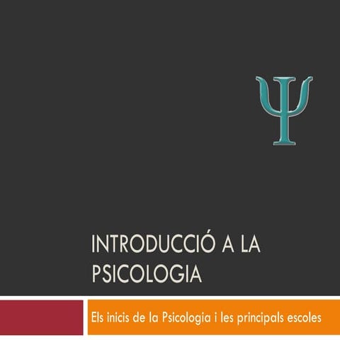 Introducció a la Psicologia
