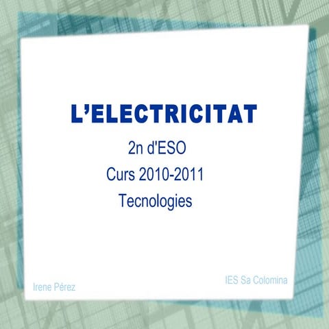 Introducció a l'electricitat