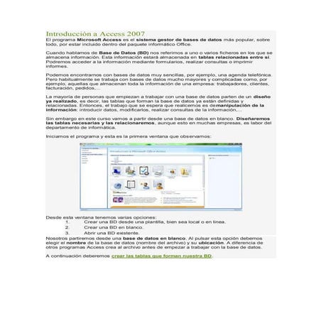 Introducción a access 2007